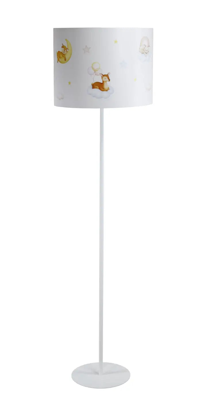 Floor lamp Sweet Dreams – White/Pastel blue/Yellow/Light brown