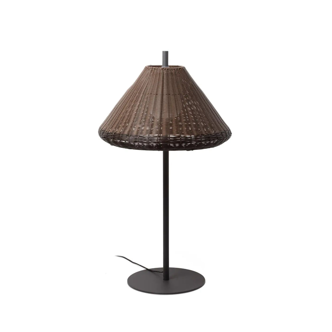 Lampadaire Saigon Out W70 120 cm en osier synthétique de Faro Barcelona