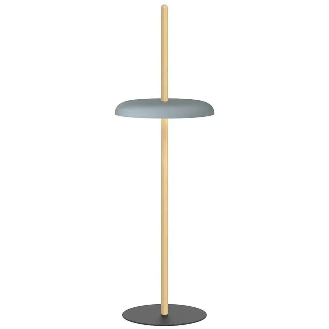 Lampadaire sans fil Nivél en bois massif et acier coloré