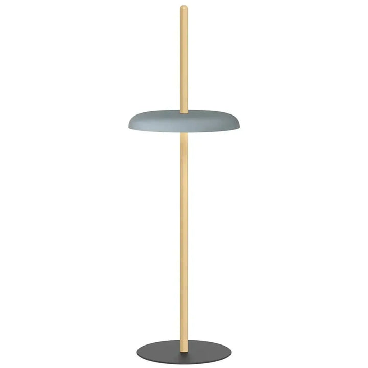 Lampadaire sans fil Nivél en bois massif et acier coloré