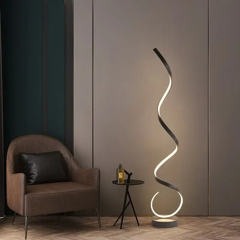Lampadaire led sculptural noir ou blanc luminaire chic