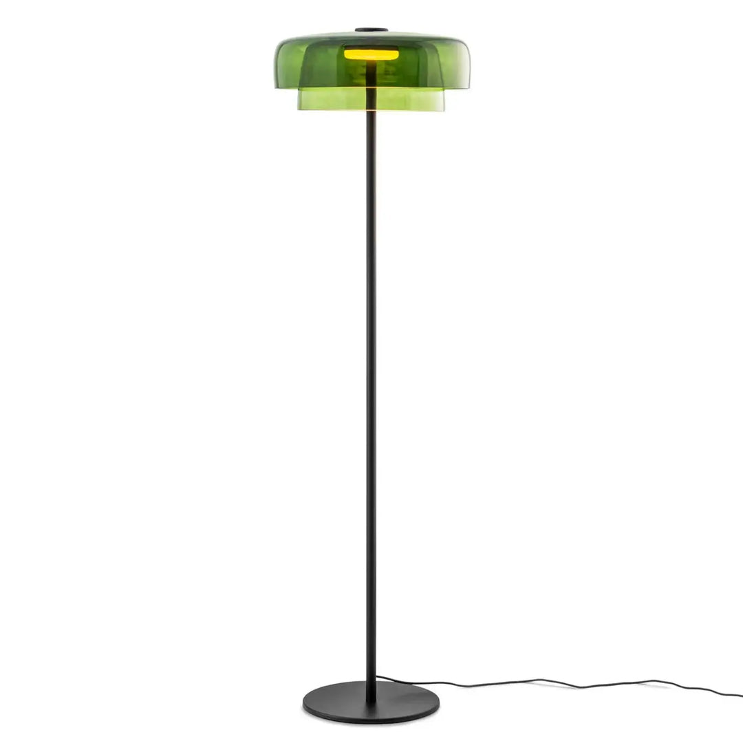 Lampadaire Levels 2 en verre soufflé vert #couleur_vert