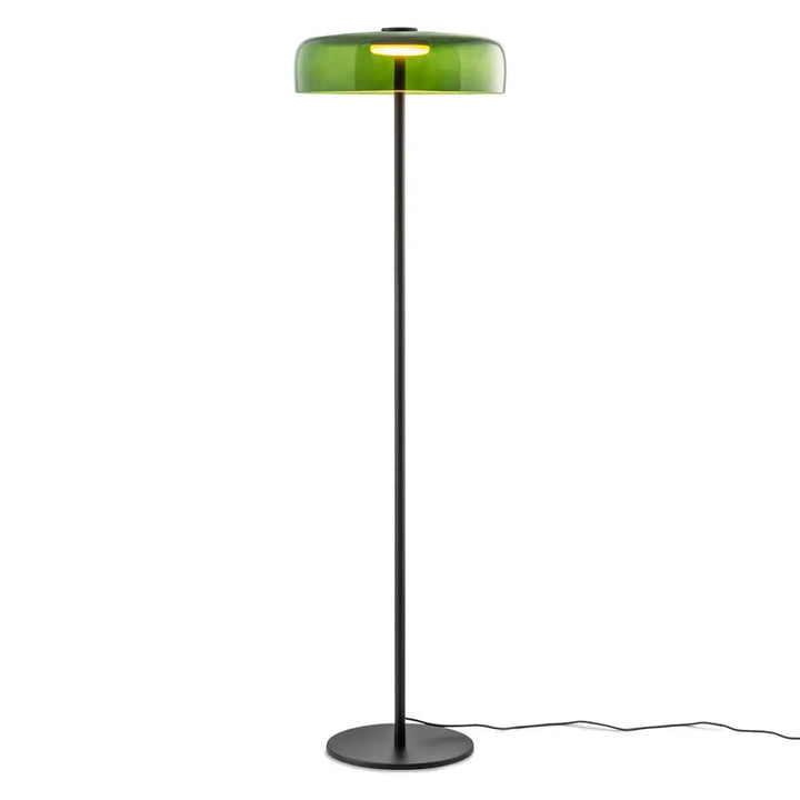 Lampadaire Levels avec diffuseur en verre vert