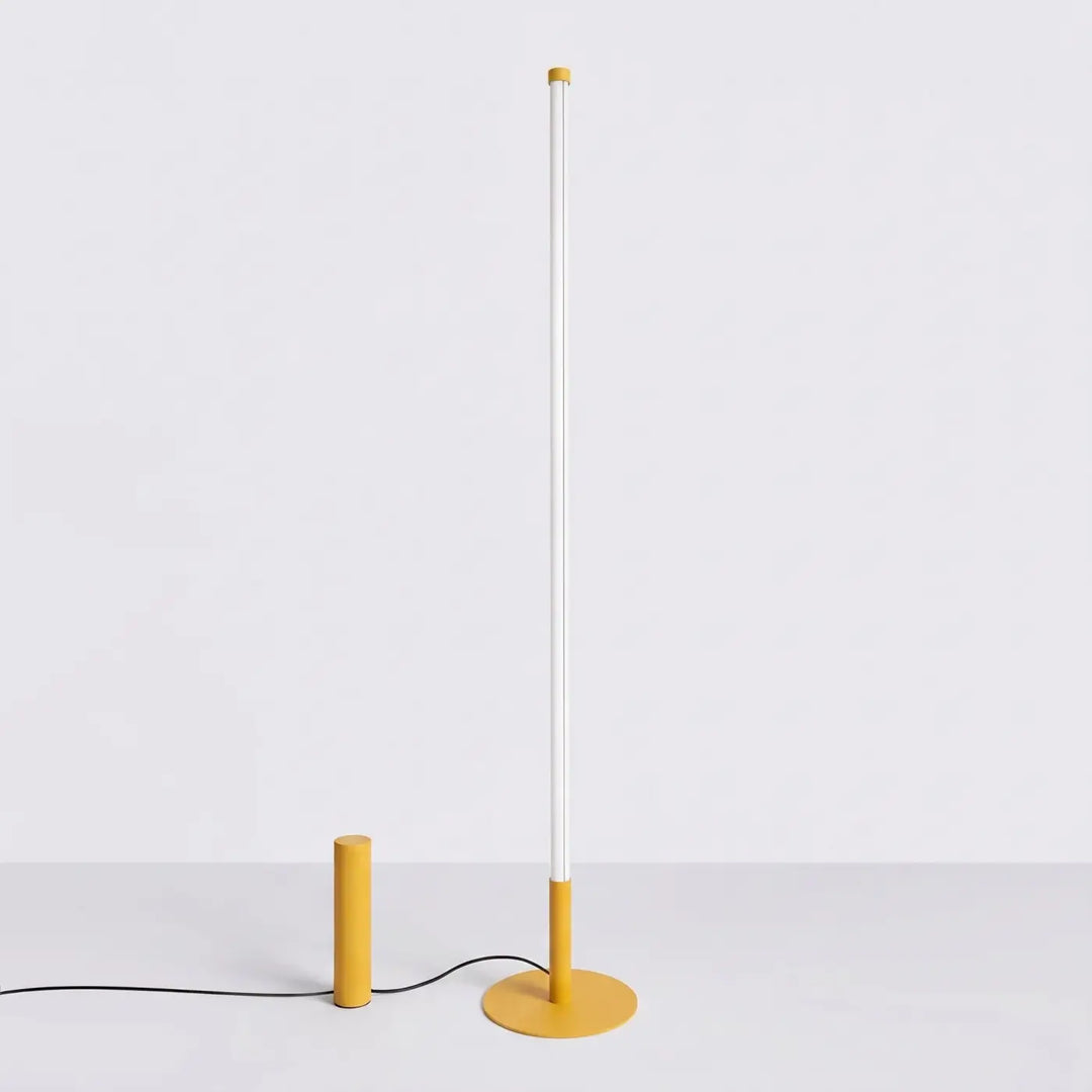 Lampadaire TRANG jaune éteinte, vue d'ensemble
