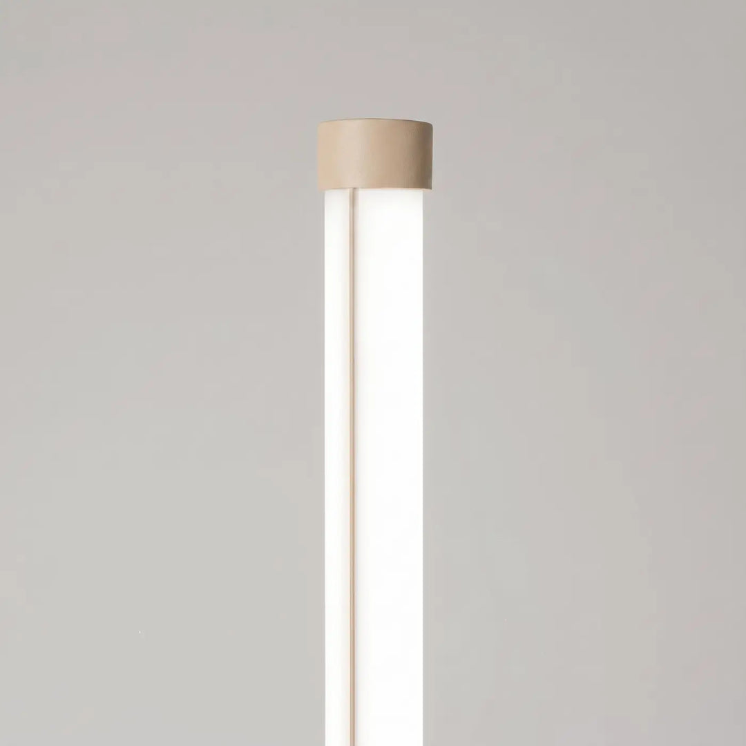 Lampadaire TRANG beige détail du sommet du tube