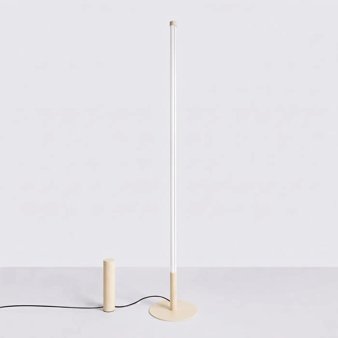 Lampadaire TRANG beige éteinte, vue d'ensemble