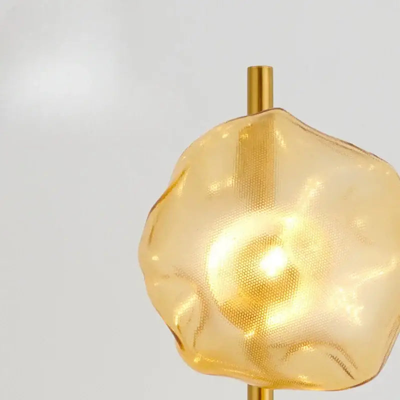 Lampadaire moderne en métal doré et verre style chic