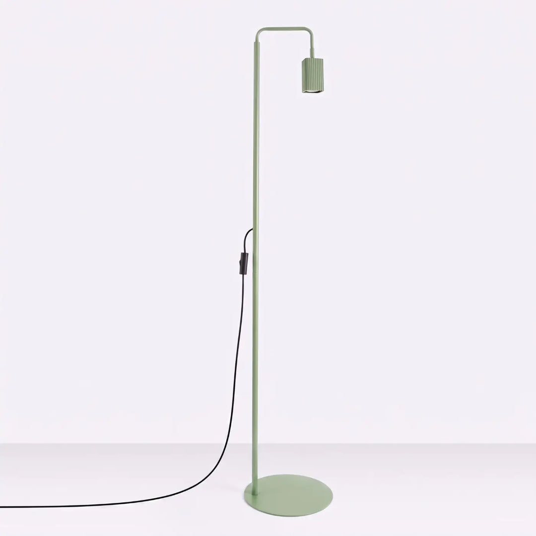 Lampadaire Rayo sauge à spot rainuré, éteint