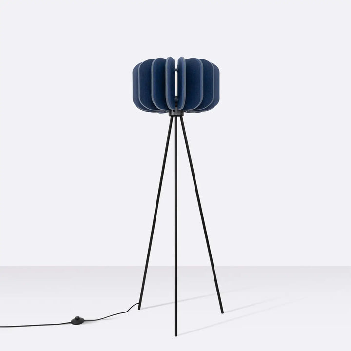 Lampadaire bleu marine/noir éteint