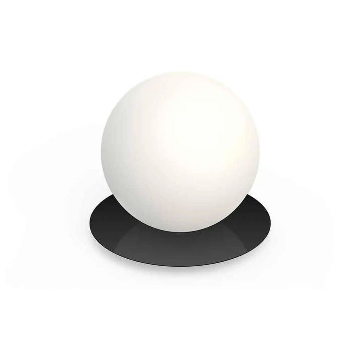 Lampe à poser Bola Sphere noire, globe en verre opale de 30,5 cm