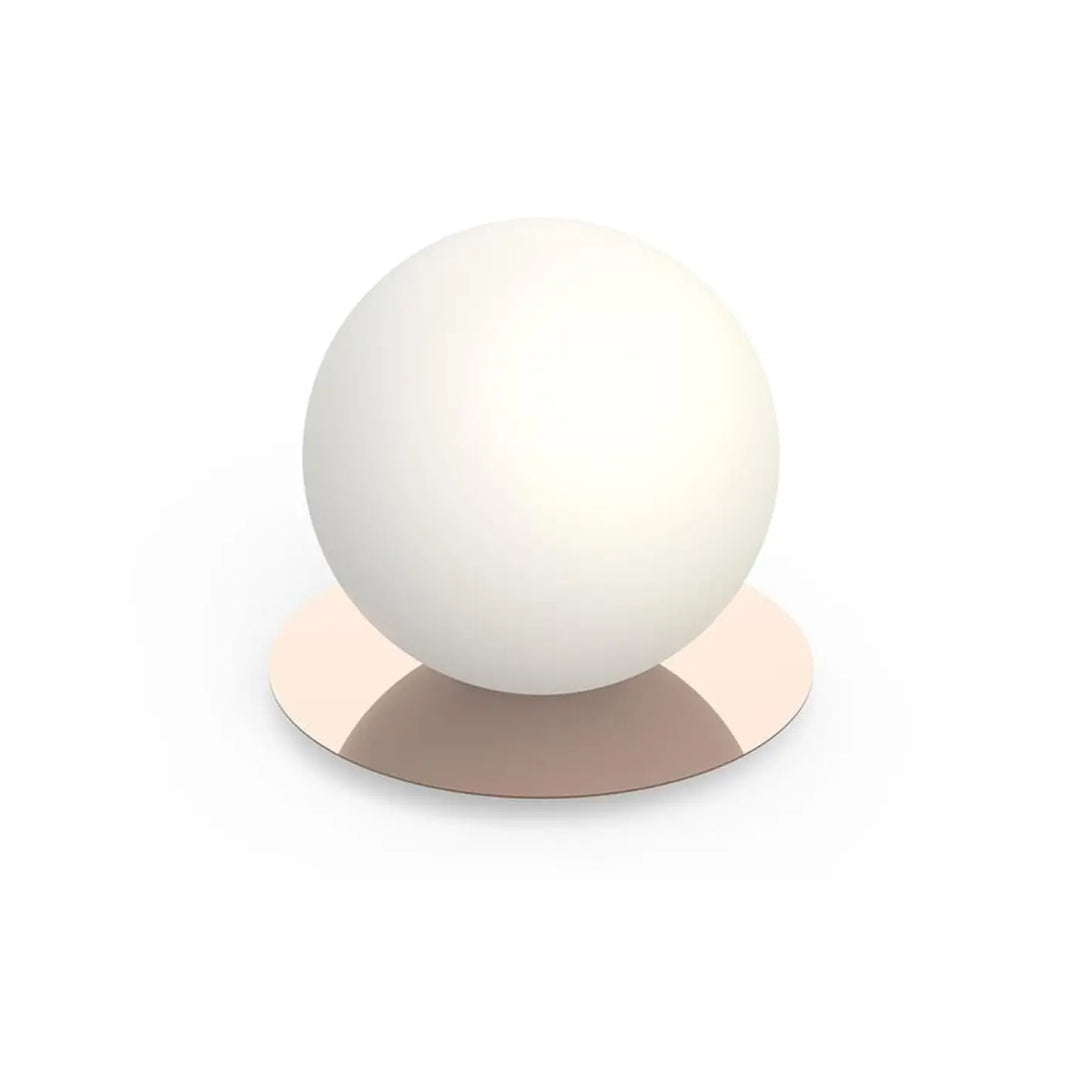 Lampe à poser Bola Sphere or rose, globe en verre opale de 30,5 cm