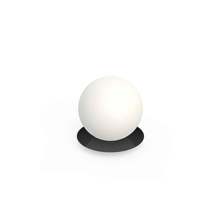 Lampe à poser Bola Sphere noire, globe en verre opale de 20 cm
