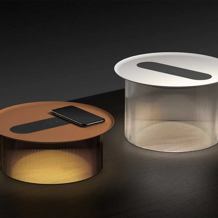 Lampe de table Carousel à plateau de recharge sans fil