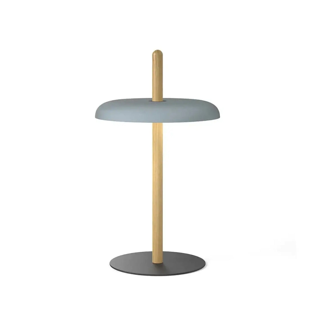 Lampe de chevet sans fil Nivél en bois et acier coloré