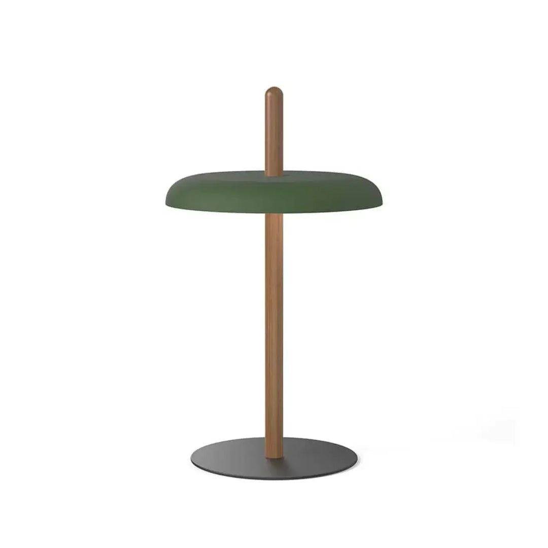 Lampe de chevet sans fil Nivél en bois et acier coloré