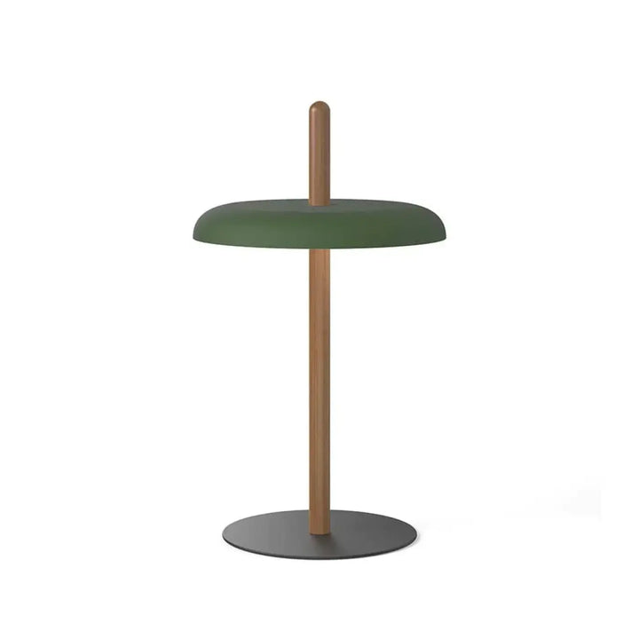 Lampe de chevet sans fil Nivél en bois et acier coloré