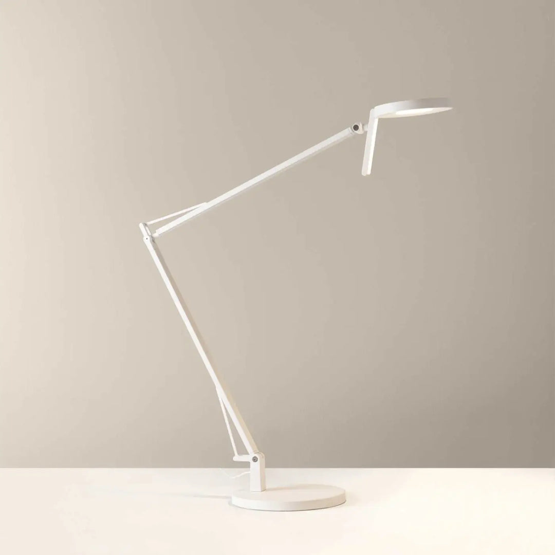 Lampe de chevet Maca blanche en acier #couleur_blanc