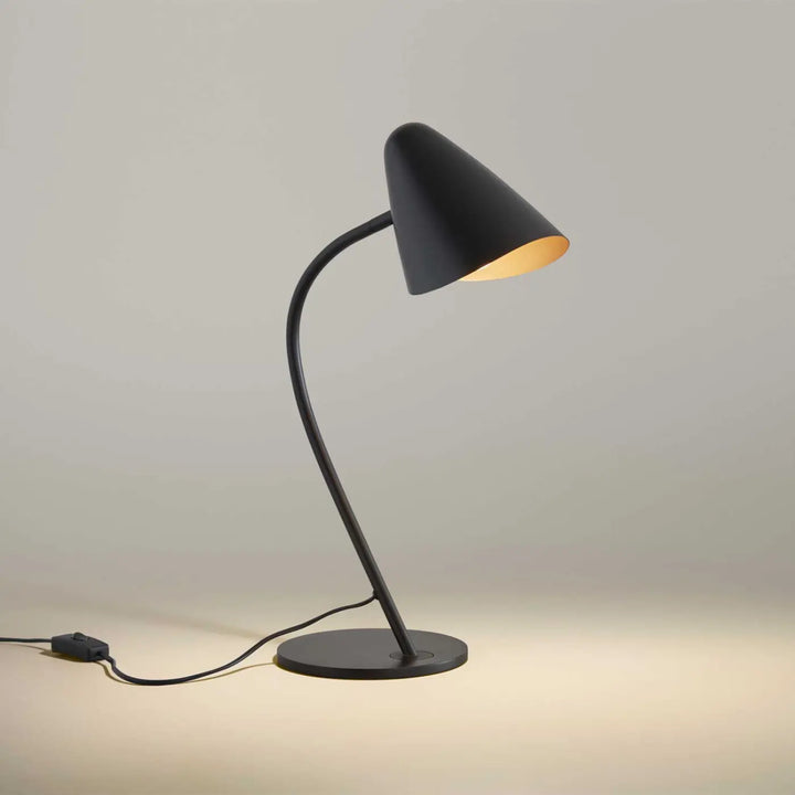 Lampe à poser Organic en acier noir, vue du produit
