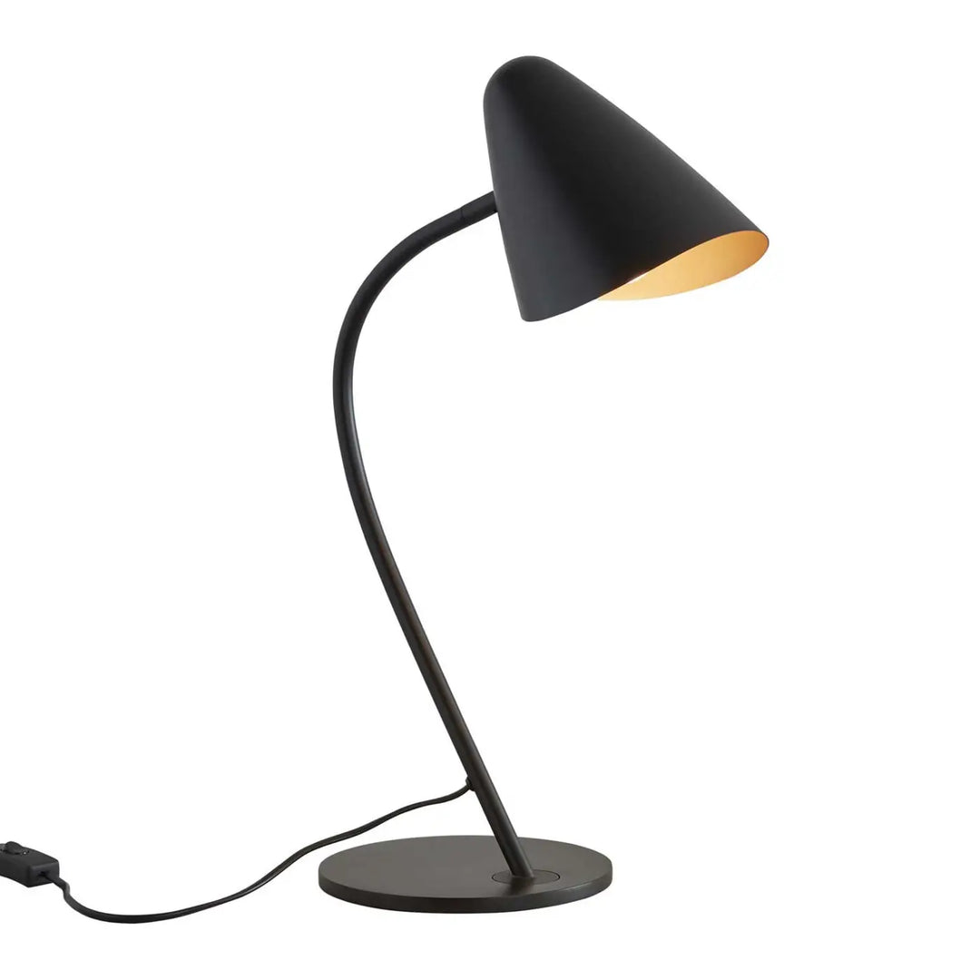 Lampe de chevet Organic en acier noir