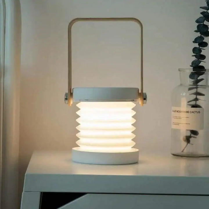 Lampe De Chevet Lanterne En Bois Gris Ou Blanc