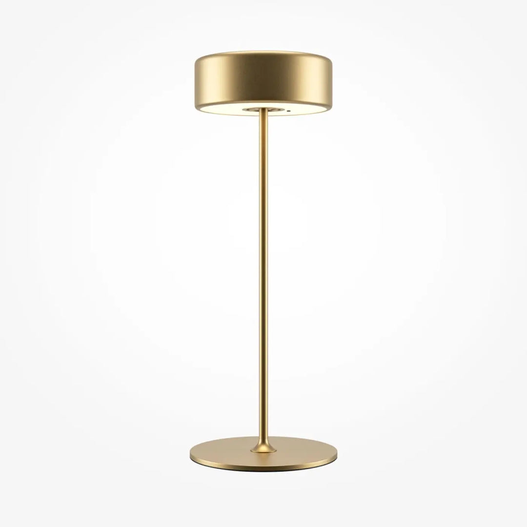 Lampe de chevet ai en aluminium brossé doré avec design épuré et trois finitions idéale pour salle à manger moderne