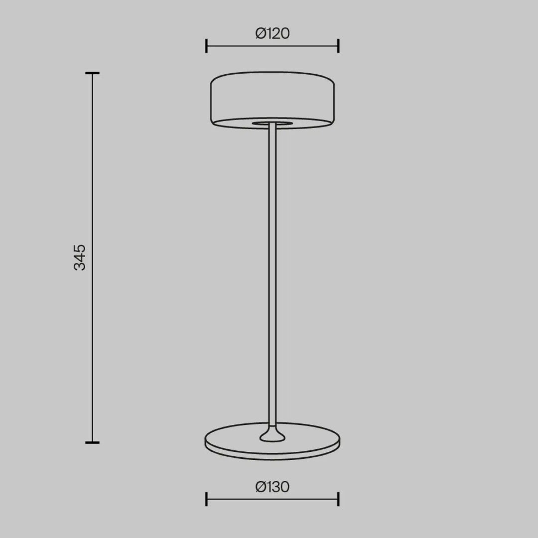 Lampe de chevet minimaliste en aluminium avec pole metallique slender et base circulaire design epure pour salle à manger en trois finitions