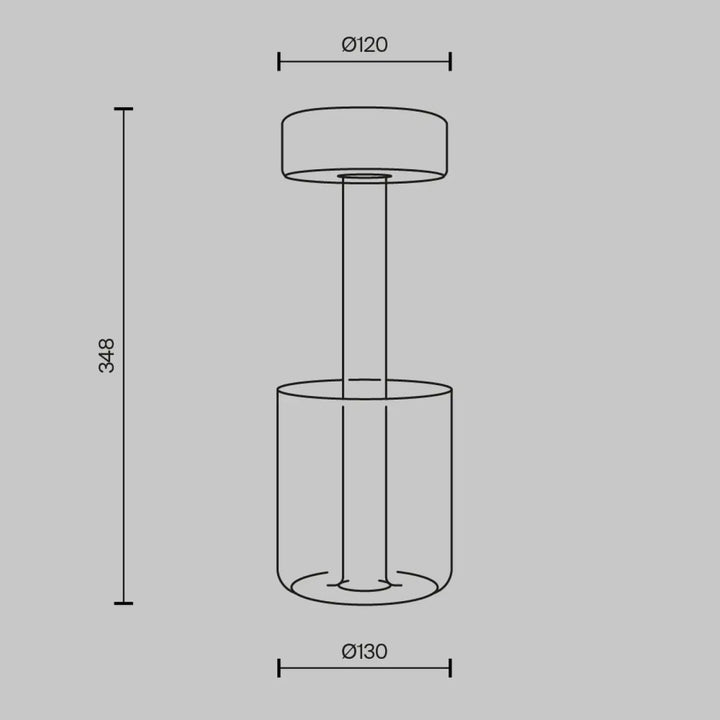 Lampe de chevet cylindrique minimaliste avec lumière led dimmable batterie rechargeable idéale pour décoration florale