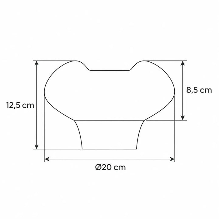 Lampe de chevet grace avec bouton en céramique os blanc diamètre 20 cm hauteur 12,5 cm collection grace verre soufflé