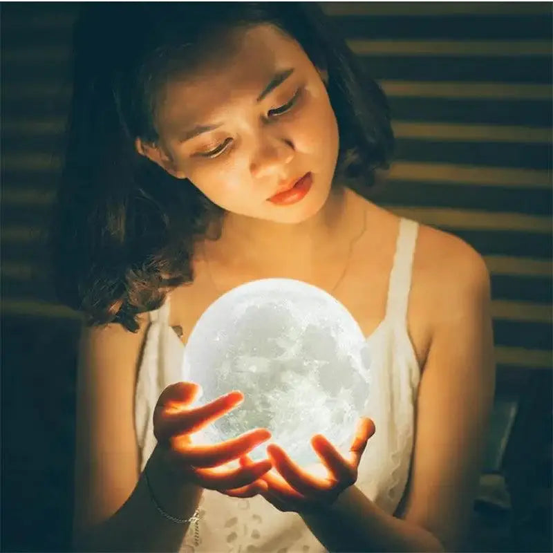 Lampe Lune 3D Sphère Multicolore Éclairage LED