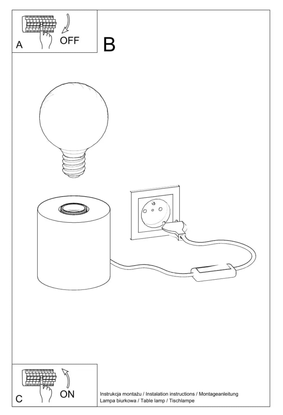 Lampe à poser blanc avec base cylindrique en béton style loft bureau salgado et béton salgado avec ampoule exposée