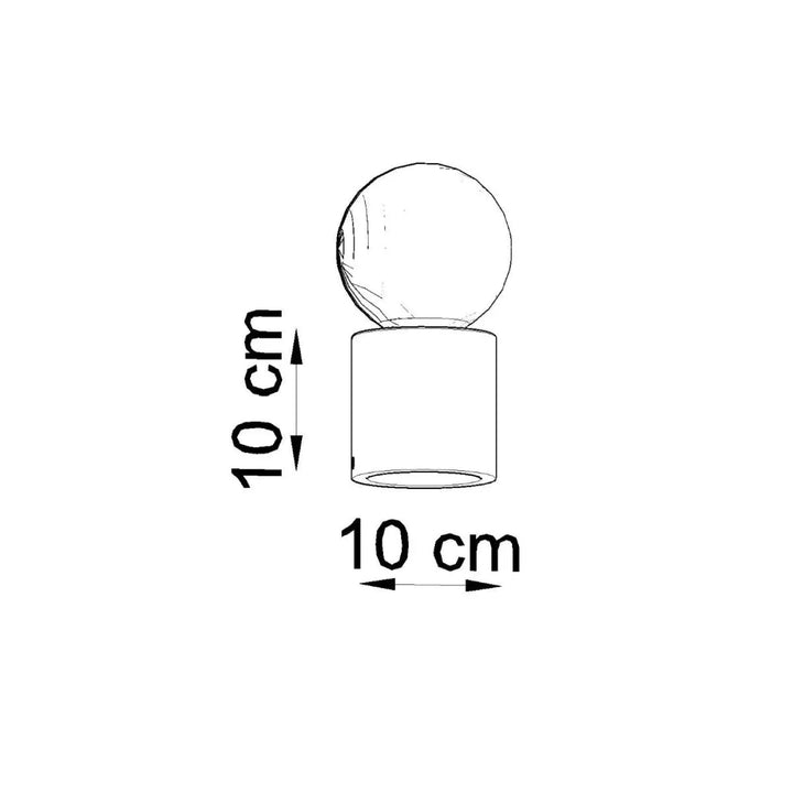 Lampe à poser salgado bois en verre sphérique et base cylindrique en bois de 10 cm pour bureau sentez mieux