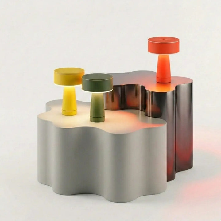 Lampe à poser AXO jaune les trois couleurs réunies