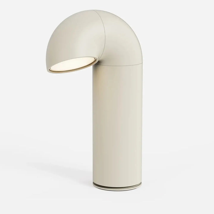 Lampe de chevet lampe ciro crème avec base pivote et tête orientable design tubulaire et éclairage diffus doux