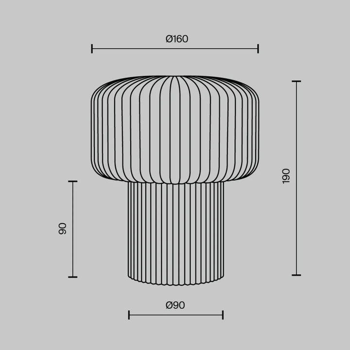 Lampe de chevet omaggio en céramique blanche avec lumière douce et design moderne en forme de champignon