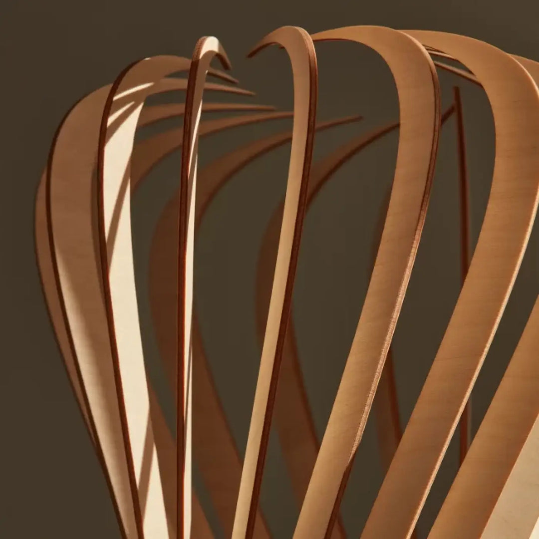 Lampe de chevet püntakapanel avec fouet en bois clair lisse pour poser püntakapanel piatoni élégant et fonctionnel