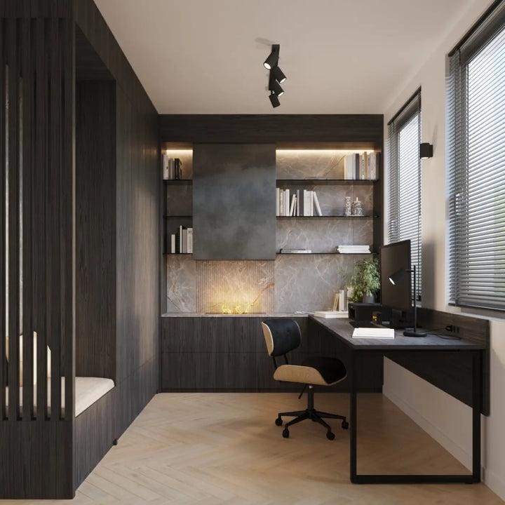 Lampe de Chevet noir dans un intérieur contemporain