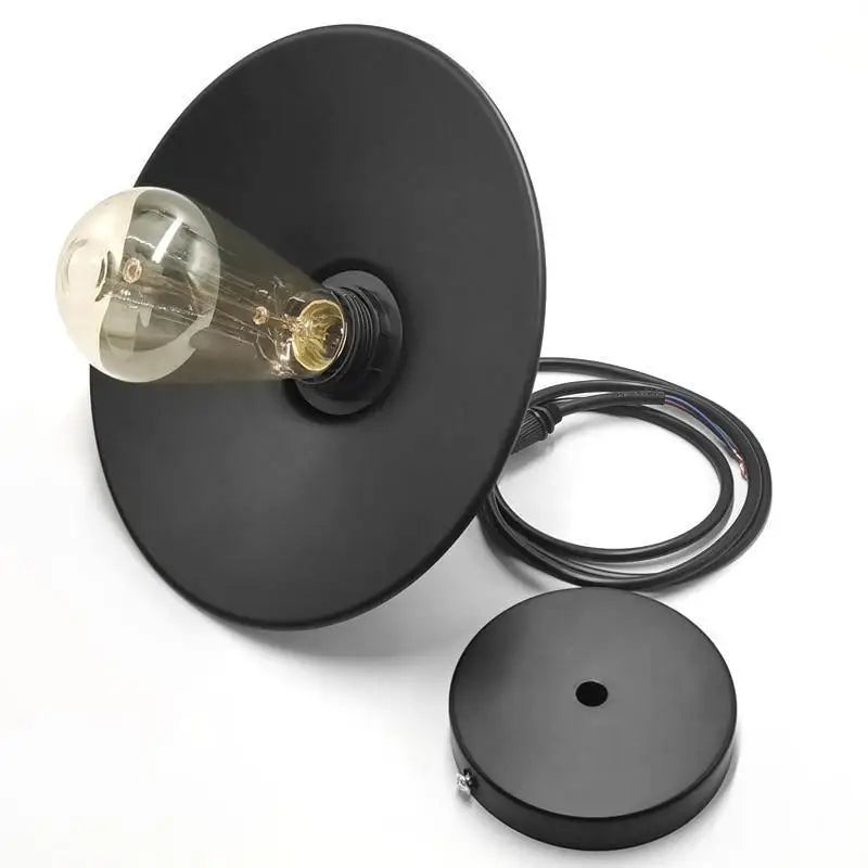 Lampe Suspendue Noir avec Ampoule Vintage