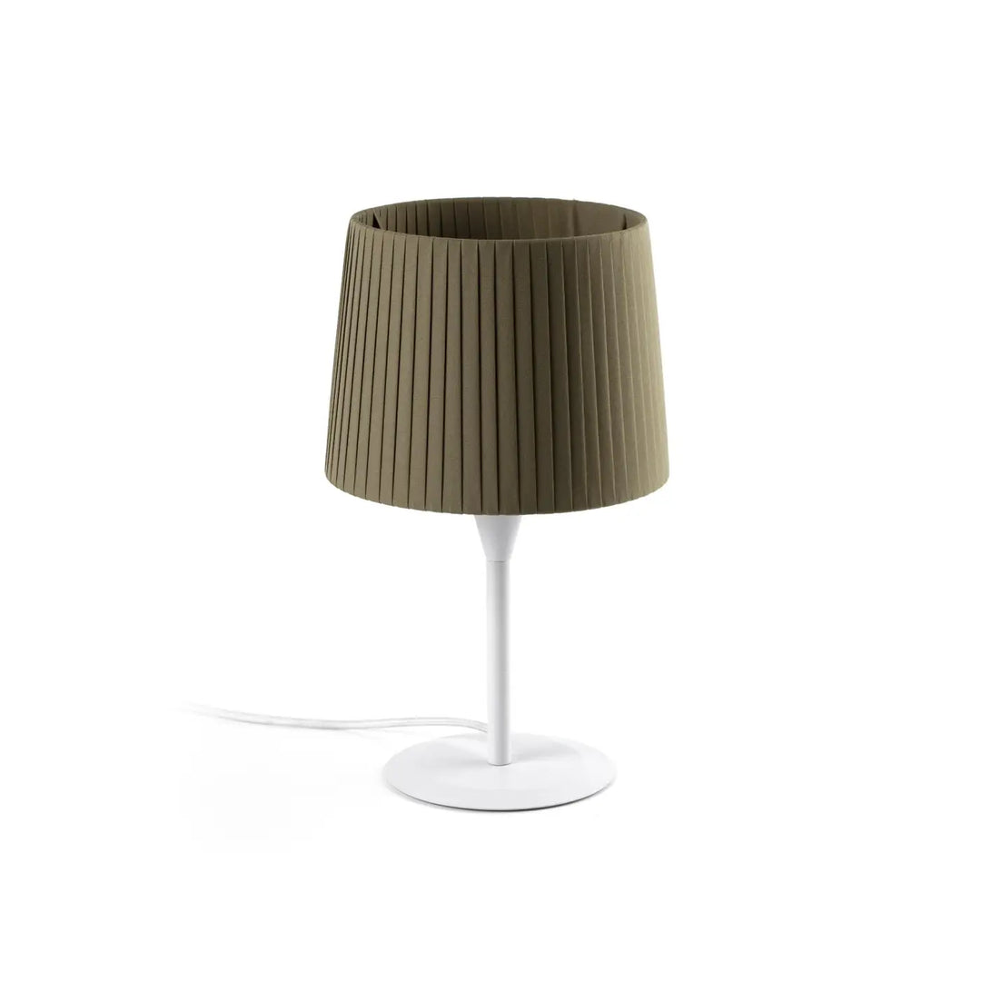 Mini lampe Samba S blanche, abat-jour vert