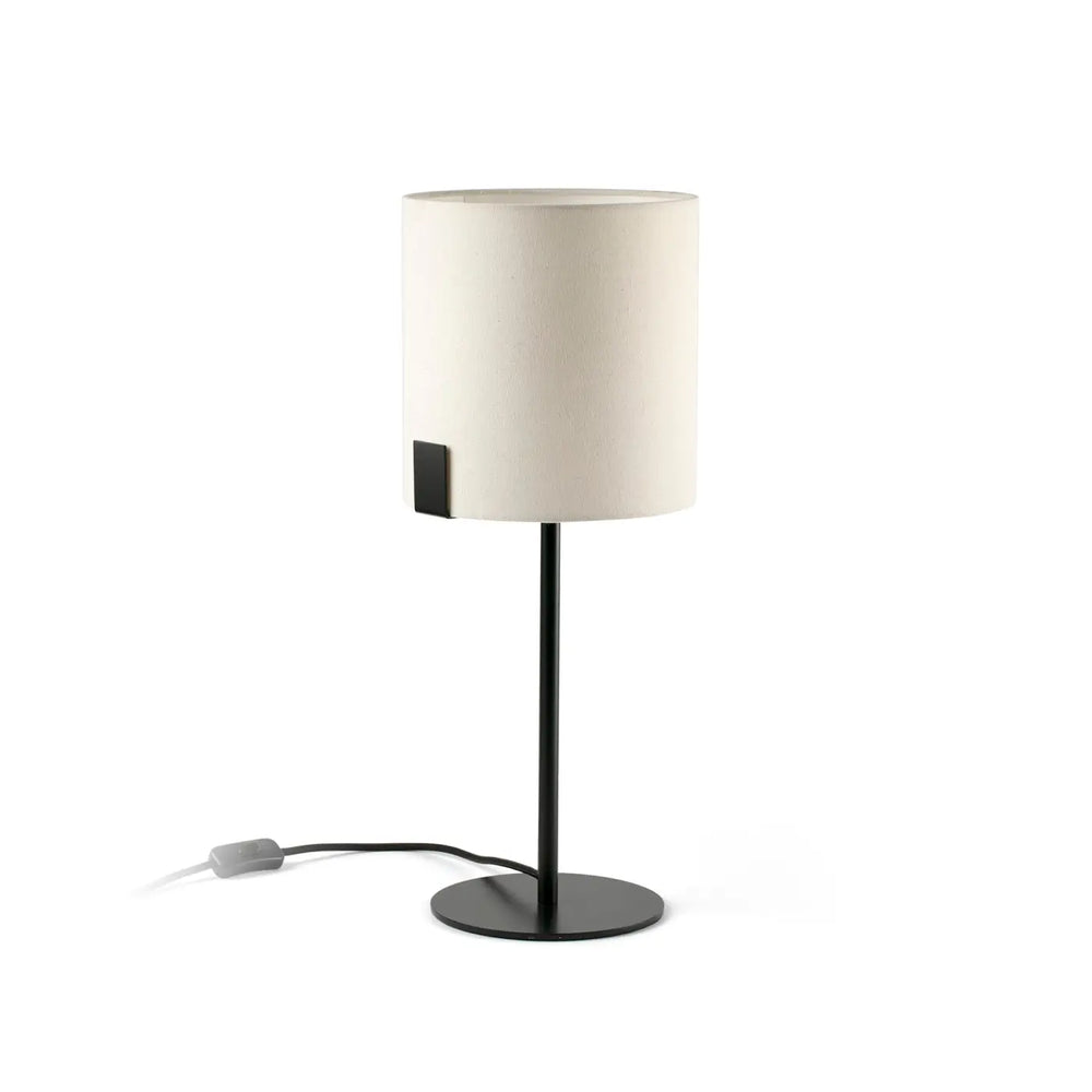 Lampe de table Nila noire et blanc cassé de Faro Barcelona