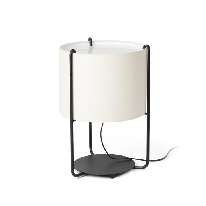 Lampe de table Drum noire et beige de Faro Barcelona