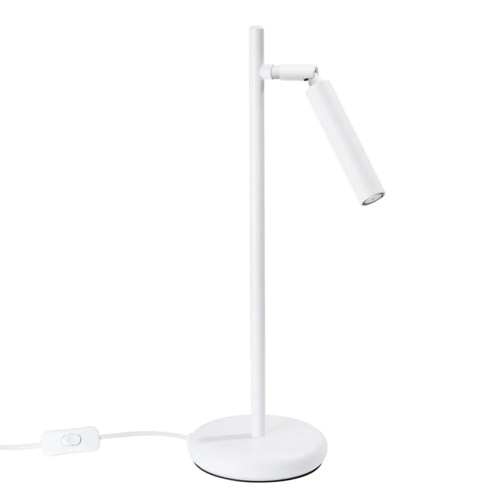 Lampe pastelo blanc bureau pastelo avec design cylindrique minimaliste et bras ajustable facilement l’assortir