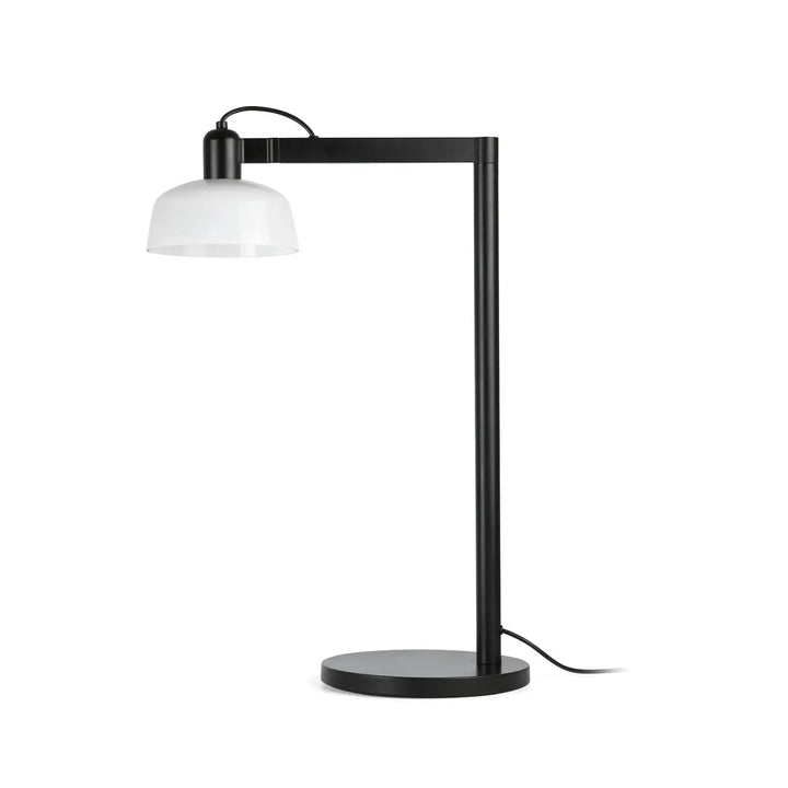 Lampe de table Tatawin abat-jour verre blanc opale de Faro Barcelona