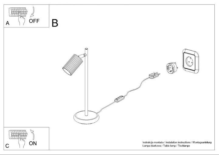 Lampe a poser karbon vert olive avec design minimaliste et ampoules gu10 interchangeables et interrupteur intégré