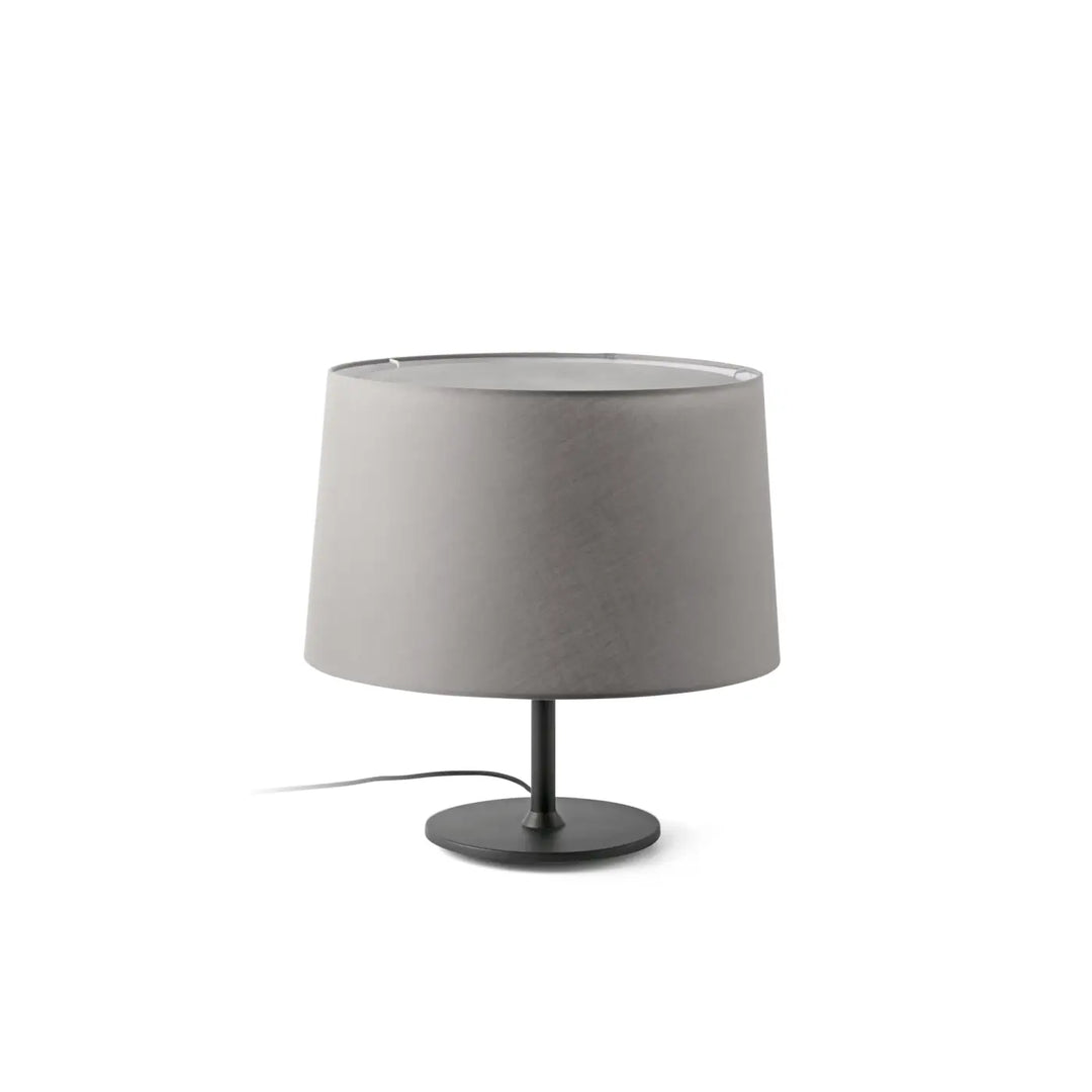 Lampe de table Windsor noire abat-jour gris de Faro Barcelona