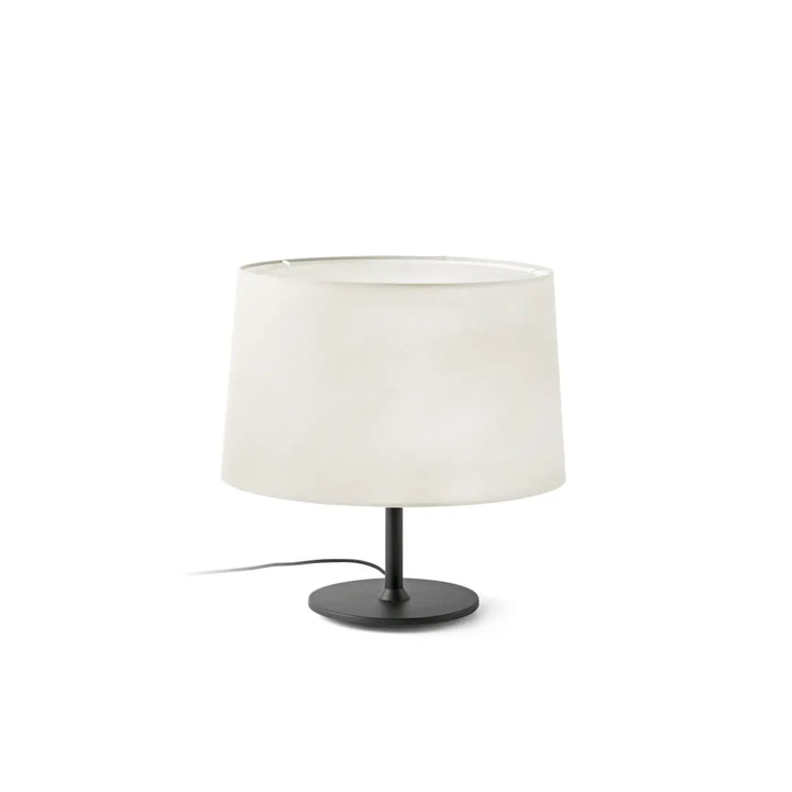 Lampe de table Windsor noire abat-jour en lin de Faro Barcelona