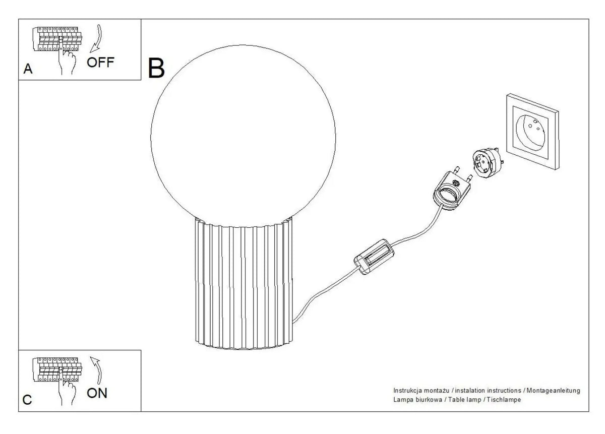 Schéma d'installation du luminaire
