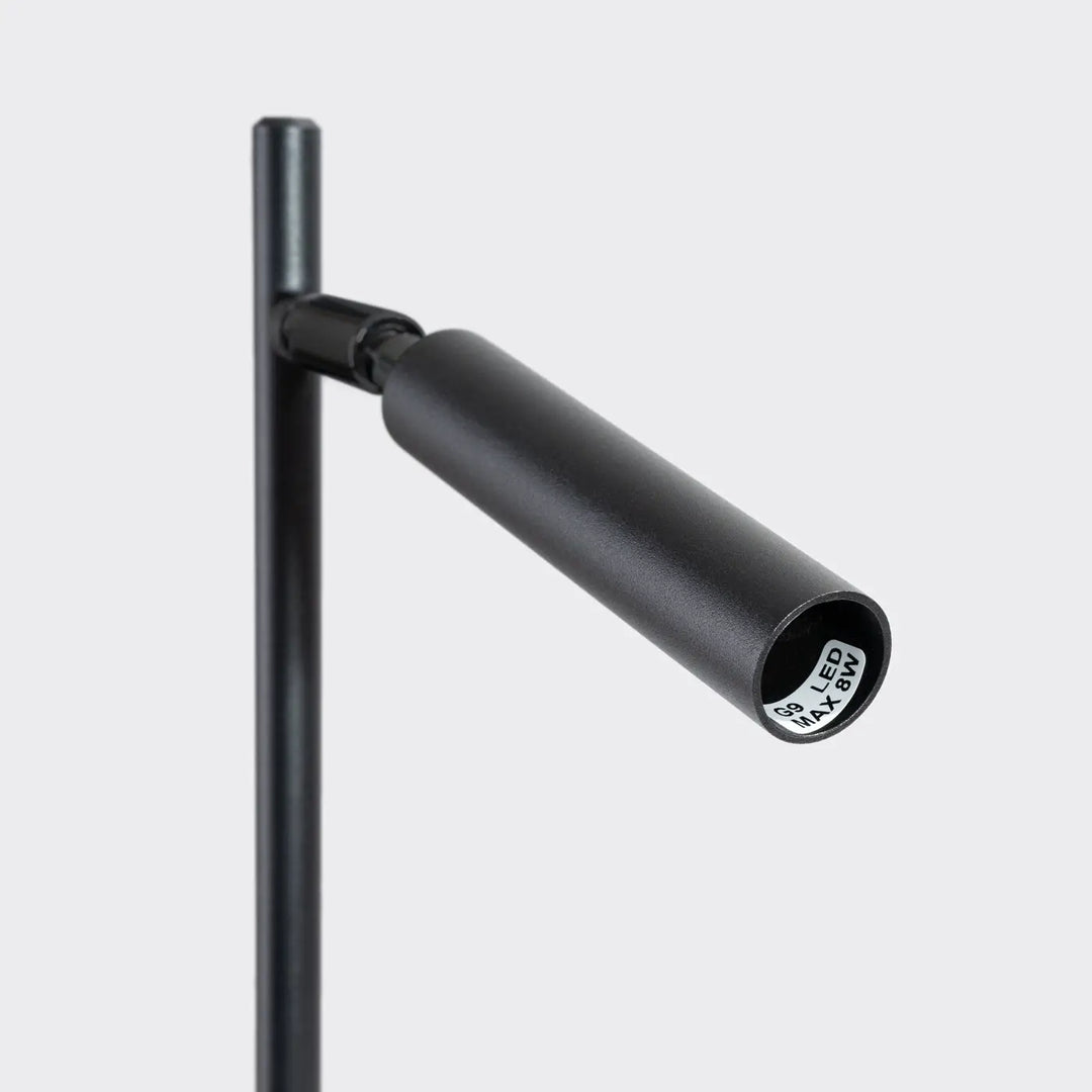 Lampe a poser pastelo noire avec bras ajustable en matériaux robustes pour bureau pastelo moderne et fonctionnel