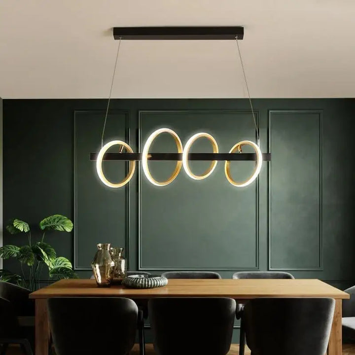Luminaire Design Suspension Moderne Cercles Lumineux