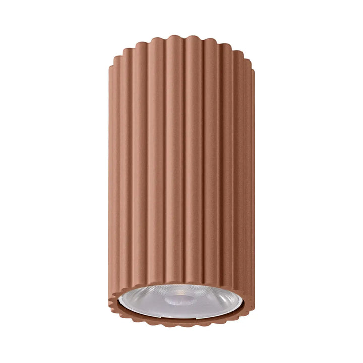 Luminaire plafonnier ivar moka led 4000k en cuivre rainuré abat-jour modernes avec design expressif et confort d’utilisation