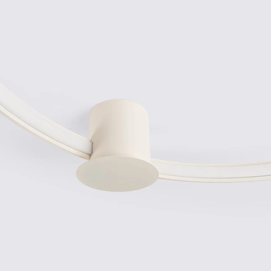 Luminaire plafonnier rio 55 beige en aluminium alliant élégance avec anneaux led de la collection rio 4000k